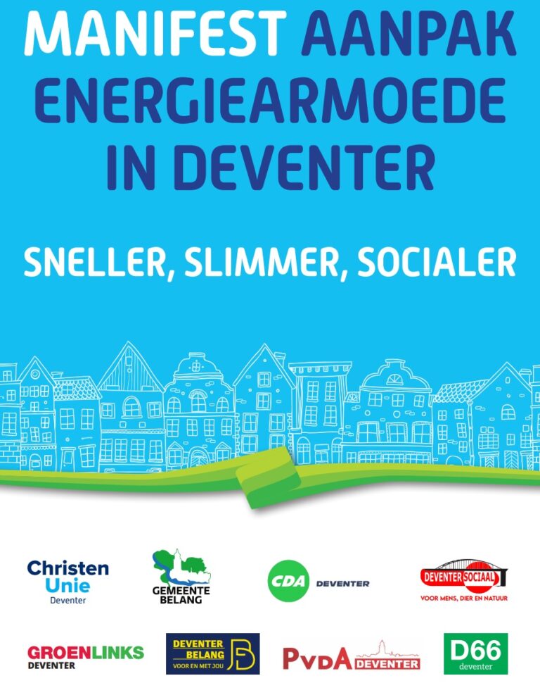 Manifest tegen energiearmoede in Deventer